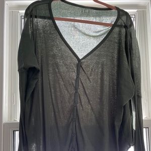Able ribbed button-up long-sleeve shirt